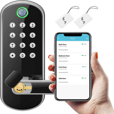 Codice a distanza impermeabile Smart di Tuya Wifi Conttrol della serratura di porta dell'impronta digitale