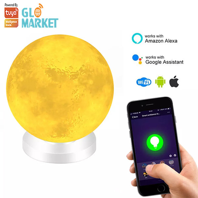 Magnetic Floating Smart WiFi LED Light Stampa 3D Decorazione soggiorno al chiaro di luna