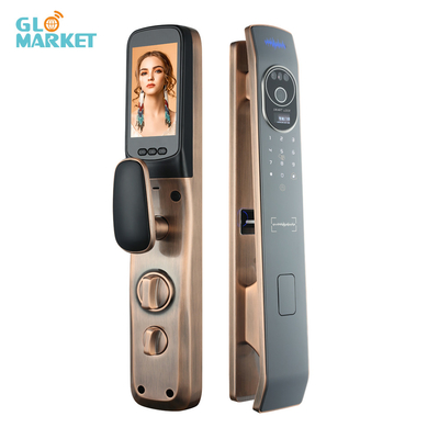 Glomarket Tuya Wifi Door Lock Smart 3D Facial Finger Vein Recognition Screen integrato con batteria ricaricabile Cat's Eye