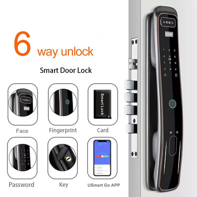 Glomarket Fully Automatic Tuya Wifi Smart Door Lock Controllo del telefono cellulare Fingerprint Password digitale Smart Lock con fotocamera
