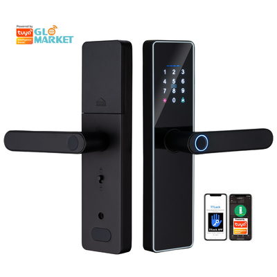 Glomarket Smart Cerradura Fechadura Digital Tuya Ttlock Lock Rfid Card Password Impressione digitale Smart Door Lock