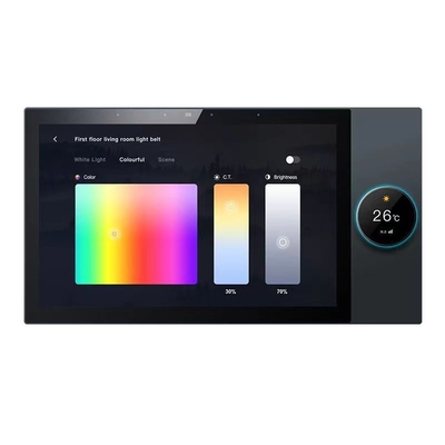 Glomarket Tuya Pannello di controllo centrale da 10 pollici con riproduzione musicale 2 Gang Relay 2 Way Speaker Prodotti per la casa intelligente multifunzionale