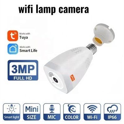 Macchina fotografica senza fili dell'interno astuta del riflettore di sicurezza domestica del supporto della lampada della macchina fotografica 1080P HD della lampada di Tuya