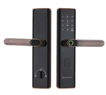 L'euro nero biometrico intelligente della serratura dell'impronta digitale di Tuya della serratura di porta