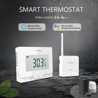 termostato senza fili della caldaia a gas astuta del termostato MQTT di 868MHz Tuya WiFi