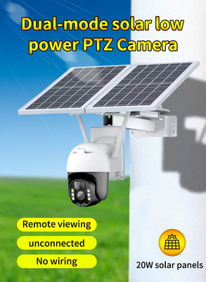 Macchina fotografica all'aperto solare di sorveglianza PTZ della macchina fotografica 20Watt di Wifi Tuya Smart con i pannelli solari