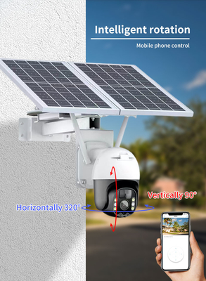 Macchina fotografica all'aperto solare di sorveglianza PTZ della macchina fotografica 20Watt di Wifi Tuya Smart con i pannelli solari