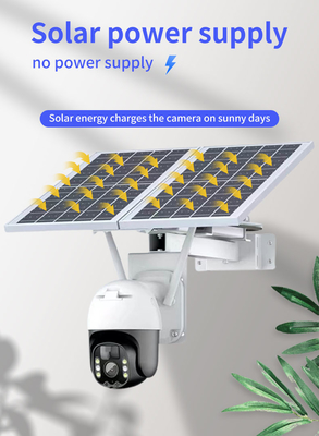 Macchina fotografica all'aperto solare di sorveglianza PTZ della macchina fotografica 20Watt di Wifi Tuya Smart con i pannelli solari