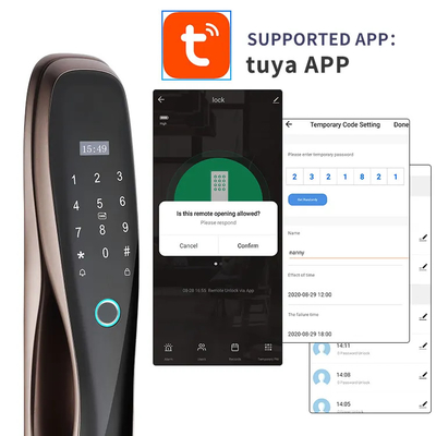 Glomarket Tuya Porte di chiusura completamente automatica batteria ricaricabile Smart impronte digitali Password Card chiave sblocco porta biometrica