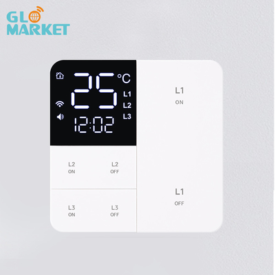 Glomarket Smart Tuya Wifi Button Wall Switch Remote/Voice Alexa/Timer Controllo con schermo LCD Temperatura e umidità