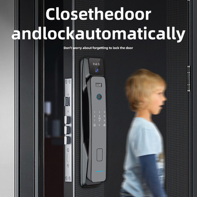 Serratura di porta intelligente elettronica digitale completamente automatica con riconoscimento facciale e di impronte digitali