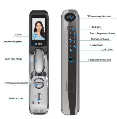 Chiusura porta con riconoscimento facciale intelligente di alta qualità supporta 6 metodi di sblocco