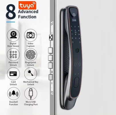 Tuya riconoscimento facciale lucchetto intelligente della porta Wi-Fi / impronta digitale zigbee / vene digitali opzionale cattura occhio di gatto