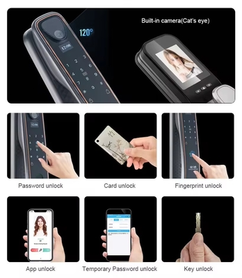 Tuya riconoscimento facciale lucchetto intelligente della porta Wi-Fi / impronta digitale zigbee / vene digitali opzionale cattura occhio di gatto