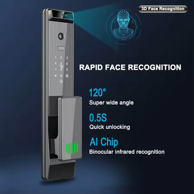 Glomarket Tuya Digital Smart Lock Sistema biometrico completamente automatico di sicurezza impronte digitali 3d riconoscimento facciale password serratura della porta