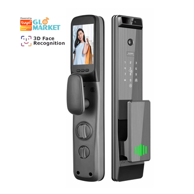 Glomarket Tuya Digital Smart Lock Sistema biometrico completamente automatico di sicurezza impronte digitali 3d riconoscimento facciale password serratura della porta