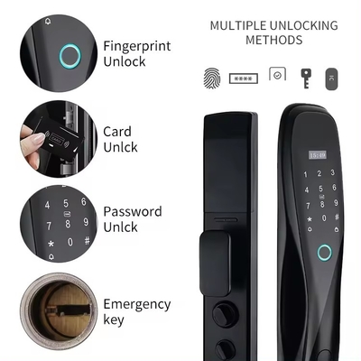 Glomarket 3D Face WIFI Smart Fully Automatic Smart Lock Fingerprint APP Card Key Sblocco chiave di porta intelligente con fotocamera