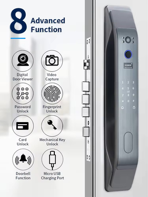 Glomarket Tuya Smart 3D Face App di blocco porta completamente automatica Sblocco remoto impronte digitali Smart Intelligent Door Lock For Smart Home