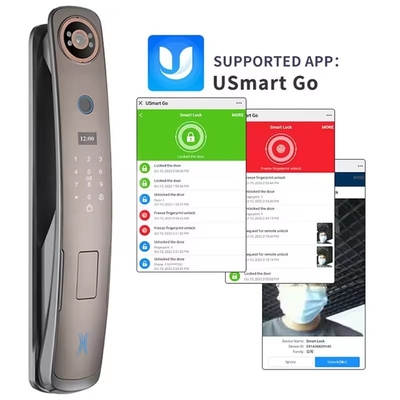 Glomarket 3d Face Recognition Smart Door Lock With Camera Digital Fingerprint Serrature di sicurezza completamente automatiche