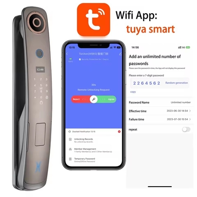 Glomarket 3d Face Recognition Smart Door Lock With Camera Digital Fingerprint Serrature di sicurezza completamente automatiche