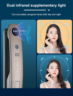 Glomarket 3d Face Recognition Smart Door Lock With Camera Digital Fingerprint Serrature di sicurezza completamente automatiche