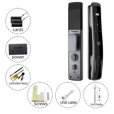 Glomarket Fully Automatic Tuya Wifi Smart Door Lock Controllo del telefono cellulare Fingerprint Password digitale Smart Lock con fotocamera