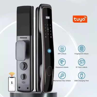 Glomarket Fully Automatic Tuya Wifi Smart Door Lock Controllo del telefono cellulare Fingerprint Password digitale Smart Lock con fotocamera