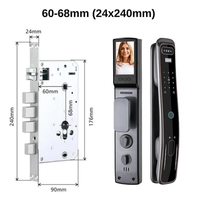 Glomarket Fully Automatic Tuya Wifi Smart Door Lock Controllo del telefono cellulare Fingerprint Password digitale Smart Lock con fotocamera