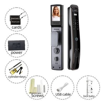 Glomarket Fully Automatic Tuya Wifi Smart Door Lock Controllo del telefono cellulare Fingerprint Password digitale Smart Lock con fotocamera