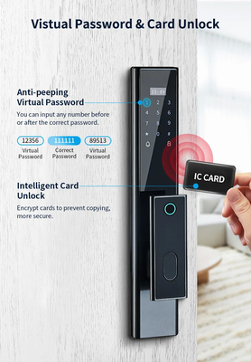 Glomarket Wireless Biometric Fingerprint Security Fully Automatic Smart Lock Digital Password Card Key Lock Con Fotocamera