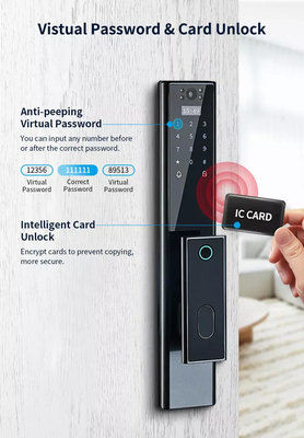 Glomarket Wireless Biometric Fingerprint Security Fully Automatic Smart Lock Digital Password Card Key Lock Con Fotocamera