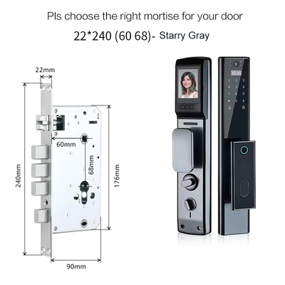Glomarket Wireless Biometric Fingerprint Security Fully Automatic Smart Lock Digital Password Card Key Lock Con Fotocamera