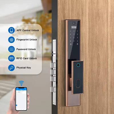 Glomarket Wireless Biometric Fingerprint Security Fully Automatic Smart Lock Digital Password Card Key Lock Con Fotocamera
