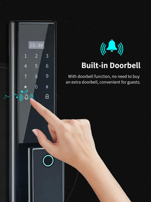 Glomarket Wireless Biometric Fingerprint Security Fully Automatic Smart Lock Digital Password Card Key Lock Con Fotocamera