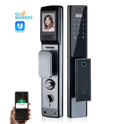 Glomarket Wireless Biometric Fingerprint Security Fully Automatic Smart Lock Digital Password Card Key Lock Con Fotocamera