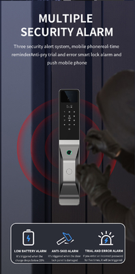 Glomarket Leggio di alluminio Automatico Tuya Smart Door Lock Riconoscimento facciale 3D Video Intercom Digitale Dichiarazione digitale
