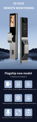 Glomarket Leggio di alluminio Automatico Tuya Smart Door Lock Riconoscimento facciale 3D Video Intercom Digitale Dichiarazione digitale