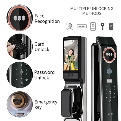 Glomarket Prezzo di fabbrica Wifi App Smart Door Lock Con Riconoscimento Faciale Impronta digitale Biometrica Cerradura Supporto Intercom Funzione