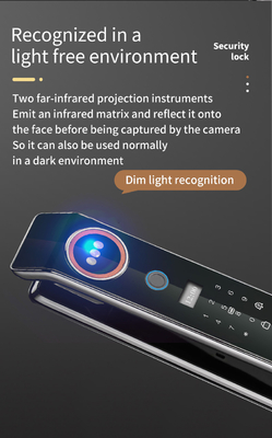 Glomarket Prezzo di fabbrica Wifi App Smart Door Lock Con Riconoscimento Faciale Impronta digitale Biometrica Cerradura Supporto Intercom Funzione