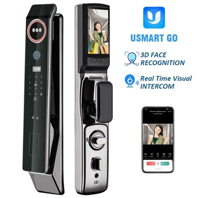 Glomarket Prezzo di fabbrica Wifi App Smart Door Lock Con Riconoscimento Faciale Impronta digitale Biometrica Cerradura Supporto Intercom Funzione