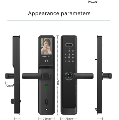 Glomarket Tuya Wifi Smart Lock Porta in legno in alluminio Riconoscimento facciale di impronte palmare impronte digitali digitali