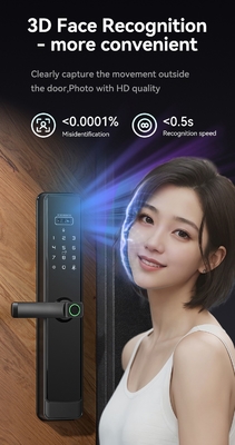 Glomarket Tuya Wifi Smart Lock Porta in legno in alluminio Riconoscimento facciale di impronte palmare impronte digitali digitali