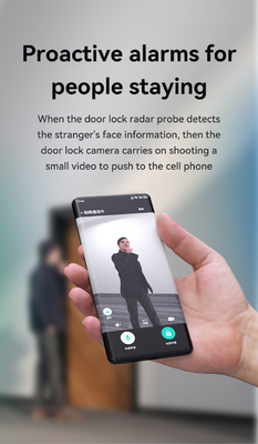 Glomarket Tuya Wifi Smart Lock Porta in legno in alluminio Riconoscimento facciale di impronte palmare impronte digitali digitali