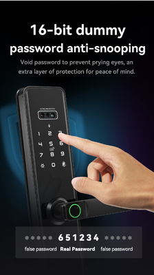 Glomarket Tuya Wifi Smart Lock Porta in legno in alluminio Riconoscimento facciale di impronte palmare impronte digitali digitali
