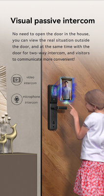 Glomarket Tuya Wifi Smart Lock Porta in legno in alluminio Riconoscimento facciale di impronte palmare impronte digitali digitali