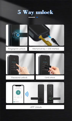 Glomarket Tuya Wifi Smart Door Lock con Cat Eye Digital Lock Porta digitale con impronte digitali Smart Home