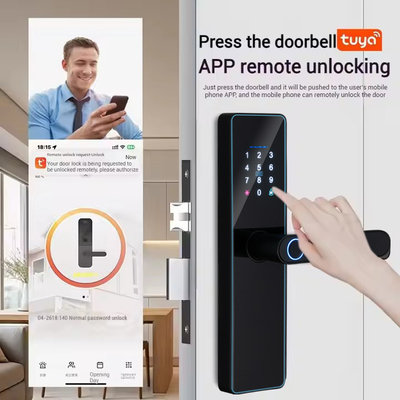Glomarket Smart Cerradura Fechadura Digital Tuya Ttlock Lock Rfid Card Password Impressione digitale Smart Door Lock