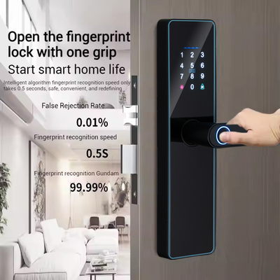 Glomarket Smart Cerradura Fechadura Digital Tuya Ttlock Lock Rfid Card Password Impressione digitale Smart Door Lock