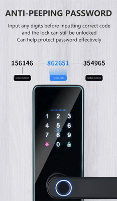 Glomarket Smart Cerradura Fechadura Digital Tuya Ttlock Lock Rfid Card Password Impressione digitale Smart Door Lock