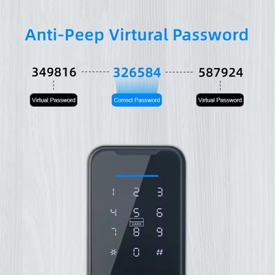 Glomarket Wifi Tuya Smart Door Lock In alluminio, impronte digitali, password, carta di credito, chiave, sblocco, biometrico, digitale, smart lock